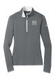 Nike Ladies Dri-FIT Stretch 1/2-Zip Cover-Up, Grey/White